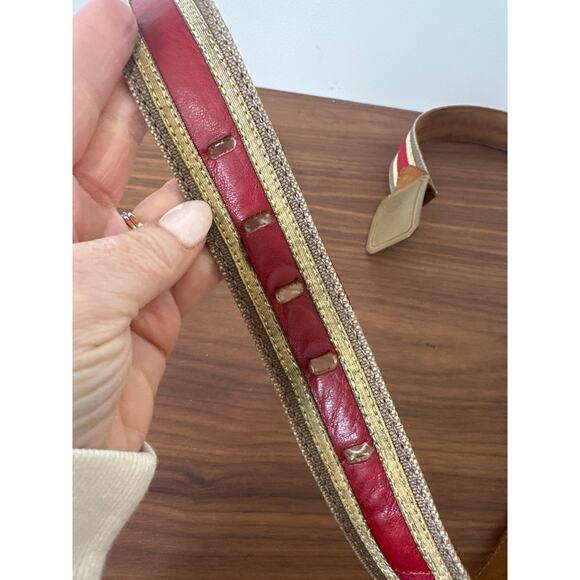 Dries van Noten Leather and Canvas Belt Size 90